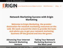 Tablet Screenshot of eriginmarketing.com
